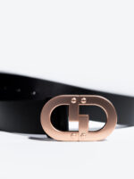 CG ROSE GOLD LOGO BUCKLE BELT