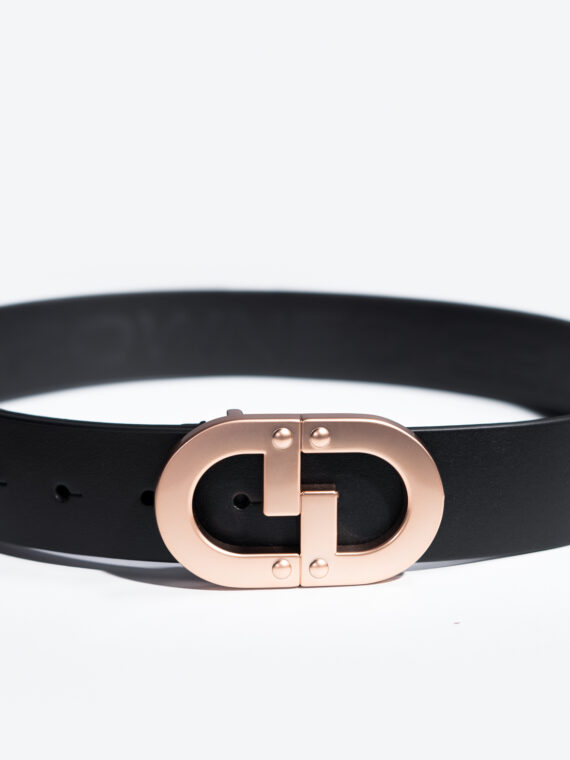 CG ROSE GOLD LOGO BUCKLE BELT Crownedgear Luxury