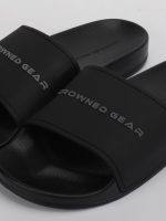 LOGO BLACK RUBBER SLIDE