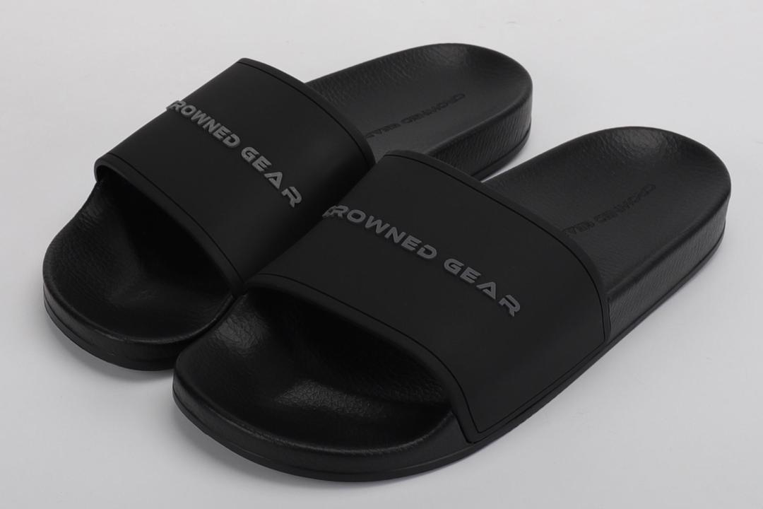 LOGO BLACK RUBBER SLIDE