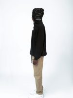 Black Regium Detailed Hoodie ( Oversized Fit)
