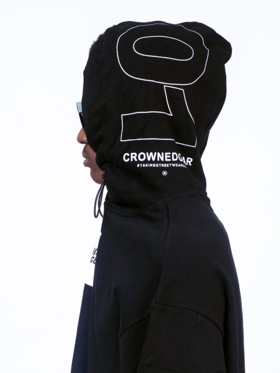 Black Regium Detailed Hoodie ( Oversized Fit)