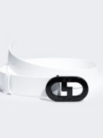 CG BLACK LOGO BUCKLE WHITE BELT