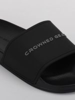 LOGO BLACK RUBBER SLIDE