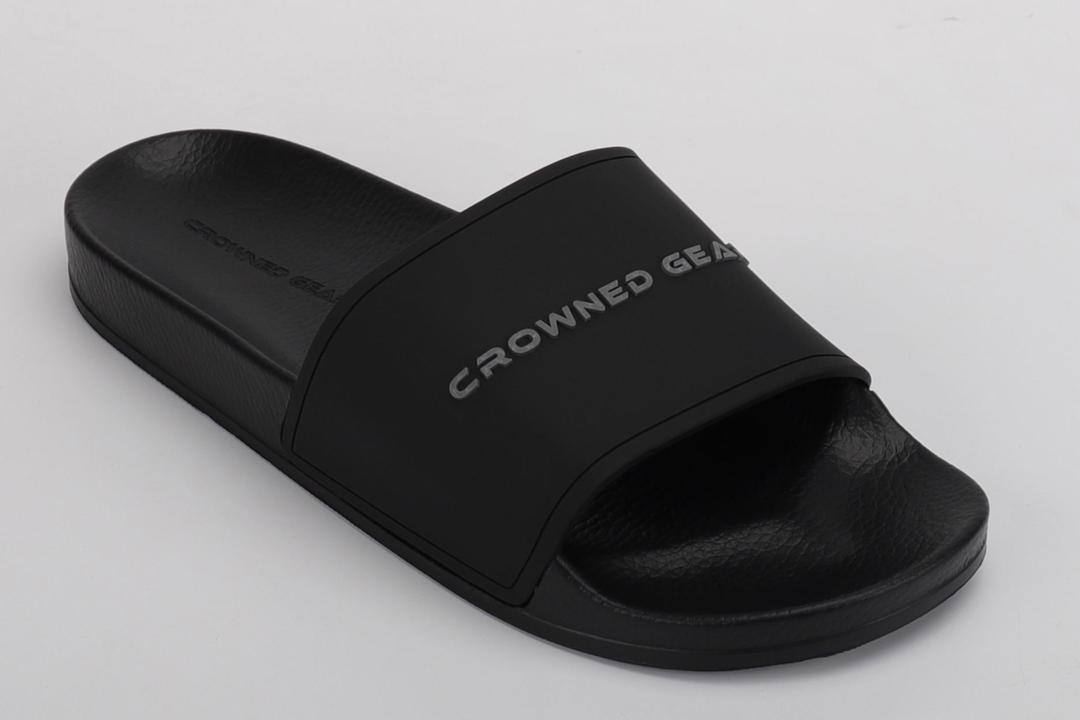 LOGO BLACK RUBBER SLIDE