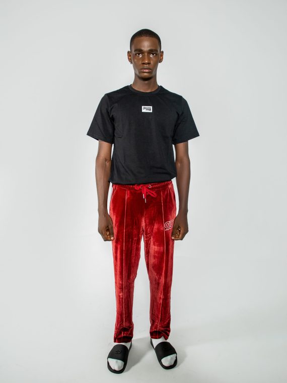 VELOUR BURGUNDY JOGGING PANTS