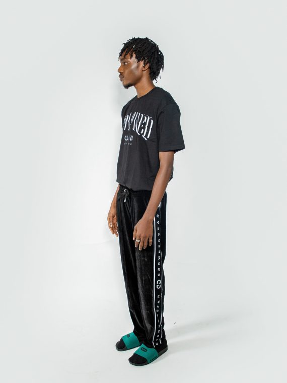 VELOUR BLACK JOGGING PANTS