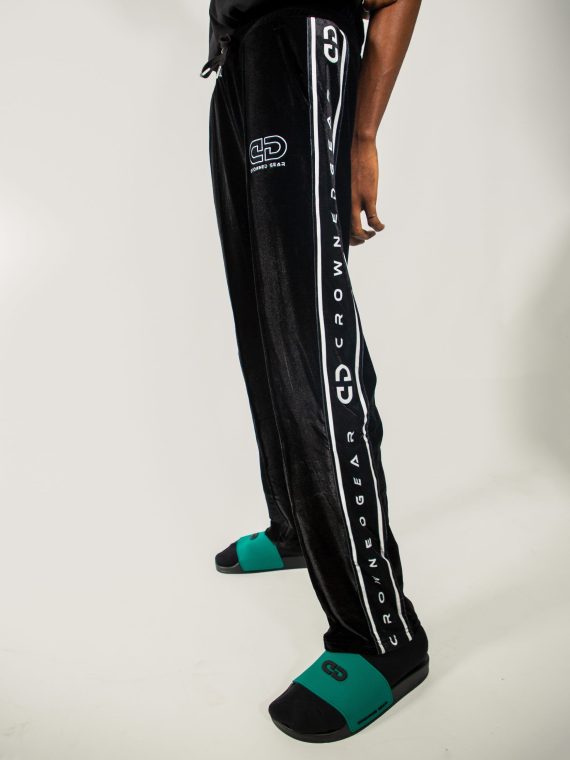 VELOUR BLACK JOGGING PANTS