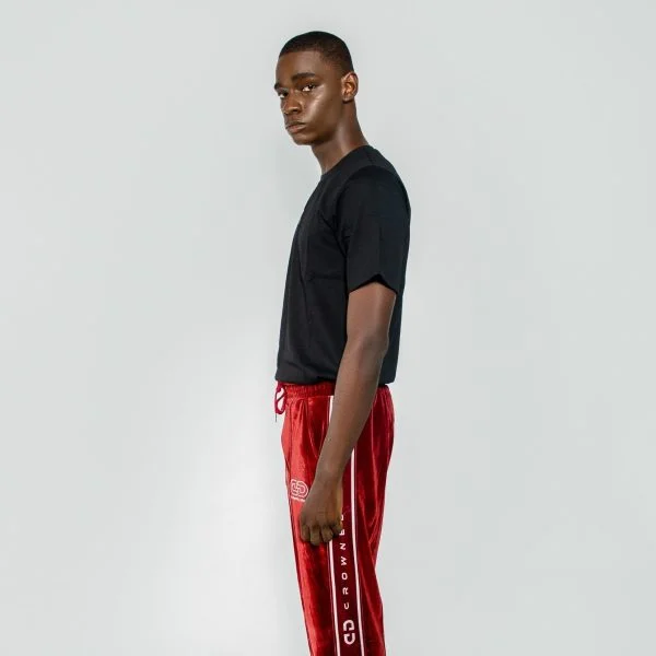 VELOUR BURGUNDY JOGGING PANTS