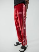 VELOUR BURGUNDY JOGGING PANTS
