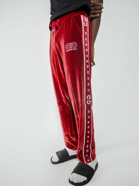 VELOUR BURGUNDY JOGGING PANTS