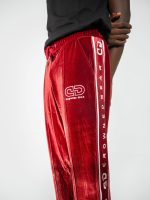 VELOUR BURGUNDY JOGGING PANTS