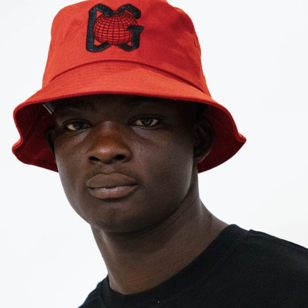 Captivating red CG logo bucket cap that adds a pop of color.
