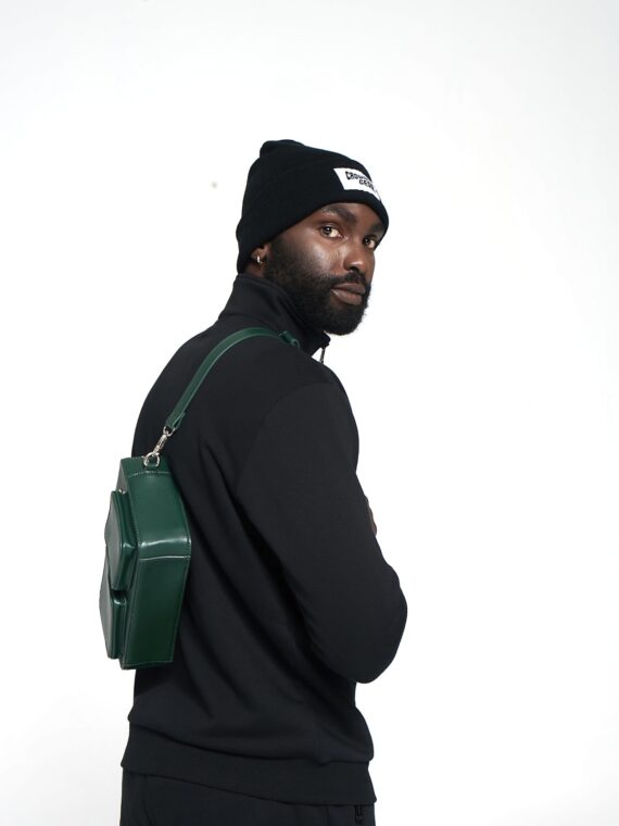 HERITAGE TRUNK GREEN LEATHER BAG