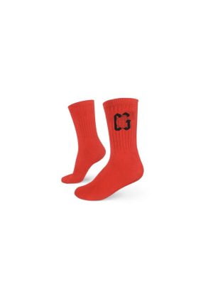 Red World Print CG Socks
