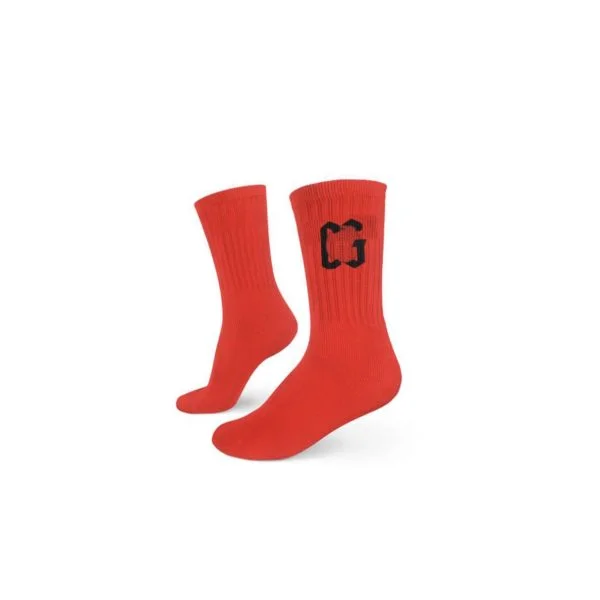 Red World Print CG Socks