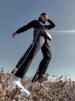 BLACK CG STRIPE PANTS