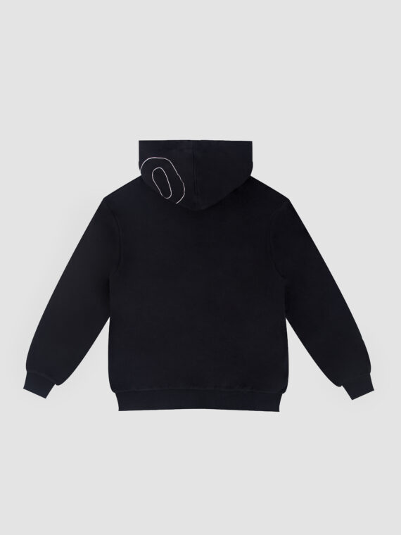 Black Regium Detailed Hoodie ( Oversized Fit)
