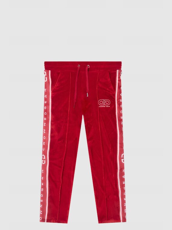RED VELOUR JOGGING PANTS