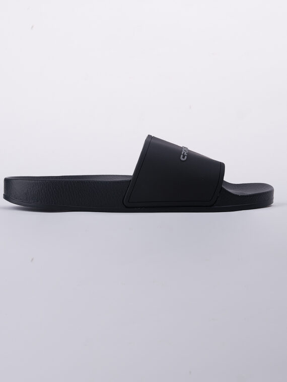 LOGO BLACK RUBBER SLIDE