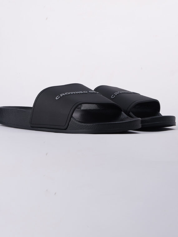 LOGO BLACK RUBBER SLIDE