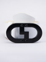 CG BLACK LOGO BUCKLE WHITE BELT