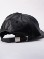 BLACK LEATHER FACE CAP