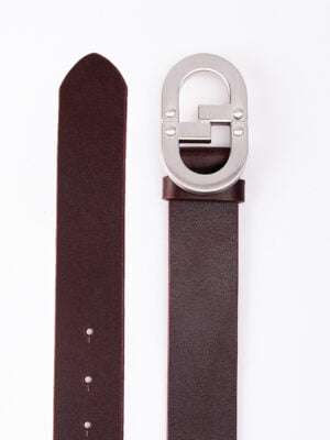 CG LOGO SILVER BUCKLE BELT