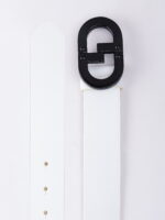 CG BLACK LOGO BUCKLE WHITE BELT