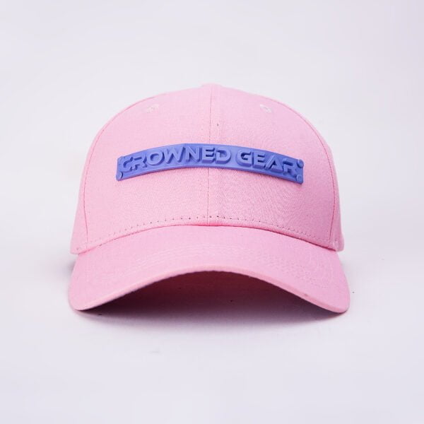 CROWNEDGEAR Pink Face Cap with Purple Logo - Fashion Accessory