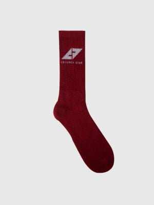 BURGUNDY CG ANKLE LOGO SOCKS