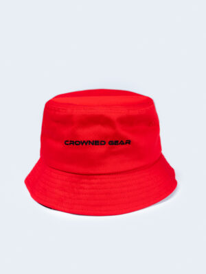 Crownedgear Red Denim Bucket Hat