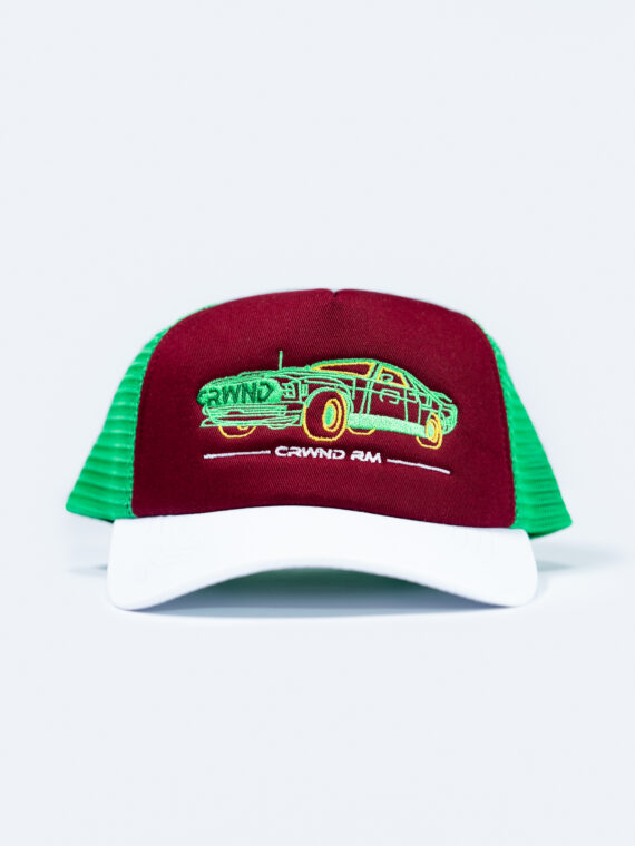 Exclusive Red and Green CRWND RM Trucker Hat