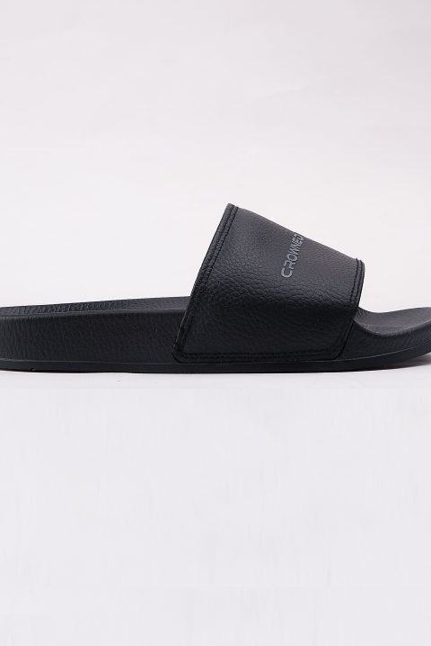 Crownedgear Black Leather Slide