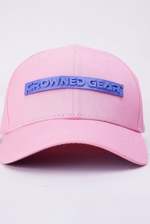 CROWNEDGEAR Pink Face Cap with Purple Logo - Fashion Accessory